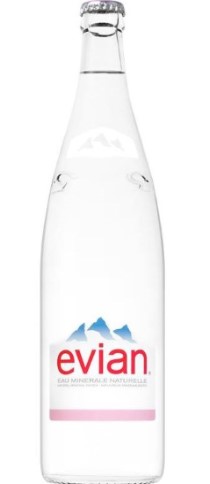 Evian ohne CO2 Glas