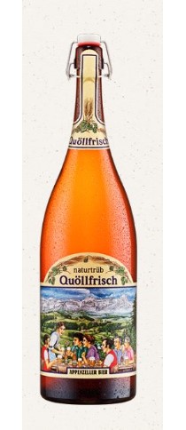 Appenzeller Quöllfrisch naturtrüb 3 Liter in Holzkiste mit Holzdeckel