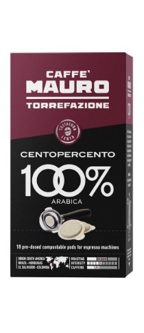 1665 - CHENTOPERCENTO 100% Arabica ESE 44 Pods - Caffè MAURO - single Pod Box